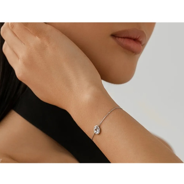 Браслет из серебра, плетение «Ролло»